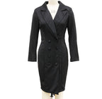 Women's Slim-fitting Long Sleeve Double-breasted Blazer Dress