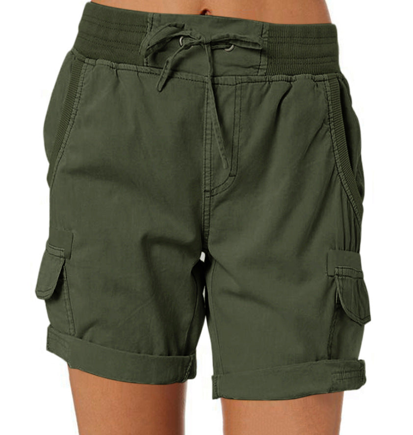 Women's High Waist Cargo Shorts