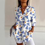Women's Relaxed Botanical And Geometric Shirts