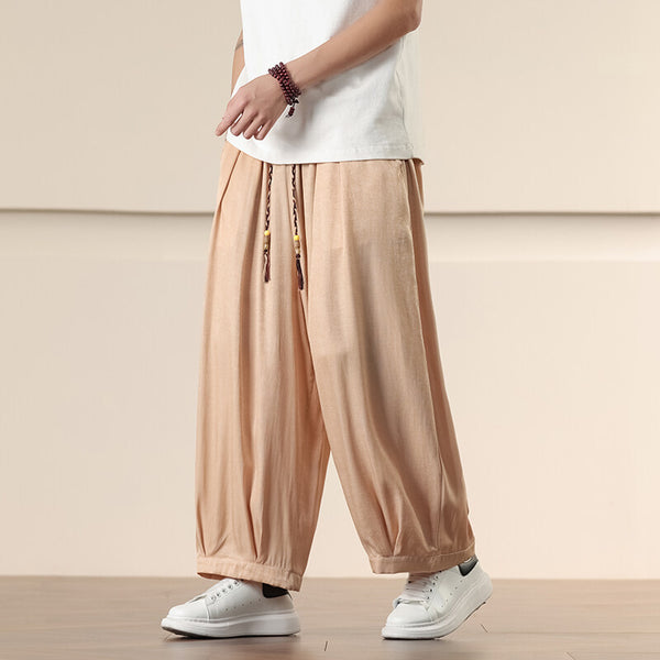 Men's Retro Loose Straight Harem Pants