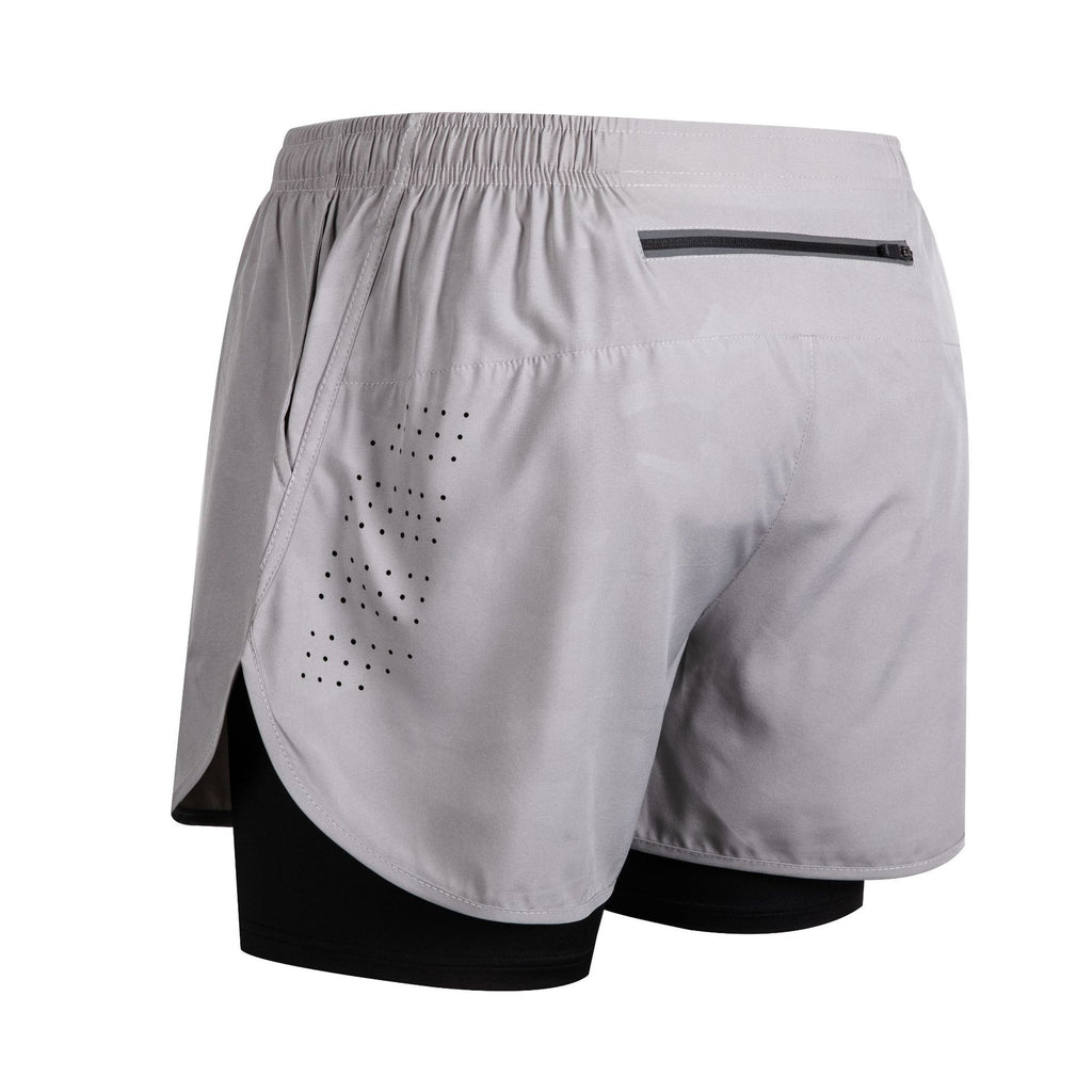 Men's Quick-Dry Double-Layer Fitness Shorts