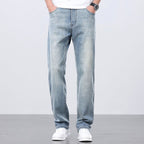 Men's Relaxed Washed And Faded Straight Jeans