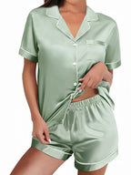 Women's Silk Imitation Pajamas