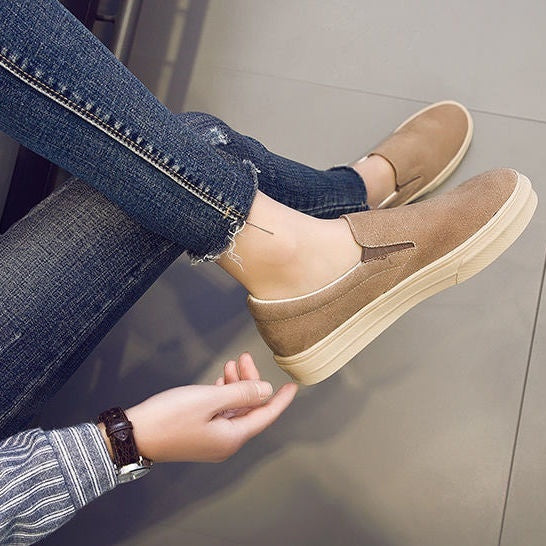 Women's Genuine Leather Non-Slip Retro Loafer Pumps