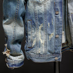 Men's Torn Washed Denim Jacket