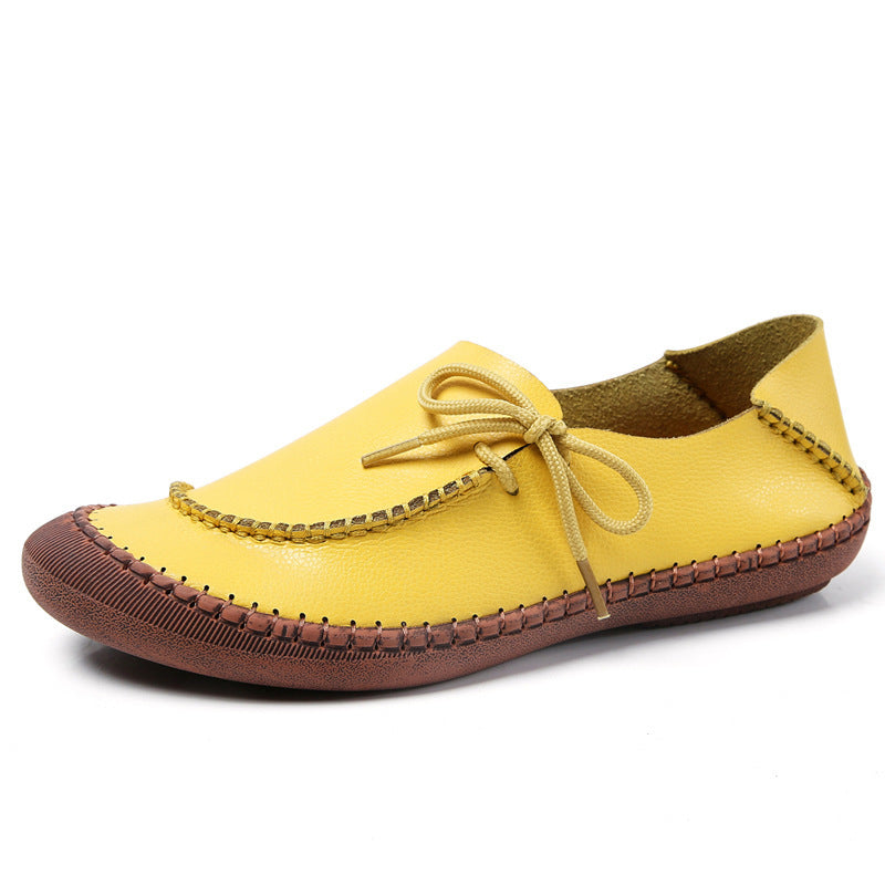 New Style Plus Size Women's Shoes Two Wear Leather Flat Casual Shoes