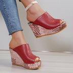 Women's High Platformed Flat Sandals